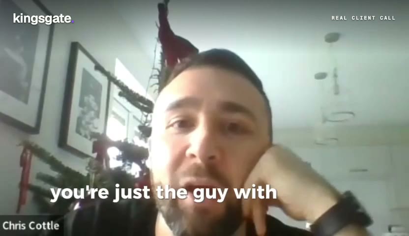 Still from a recorded client call with Chris