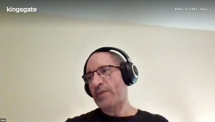 Still from a recorded client call with Conroy